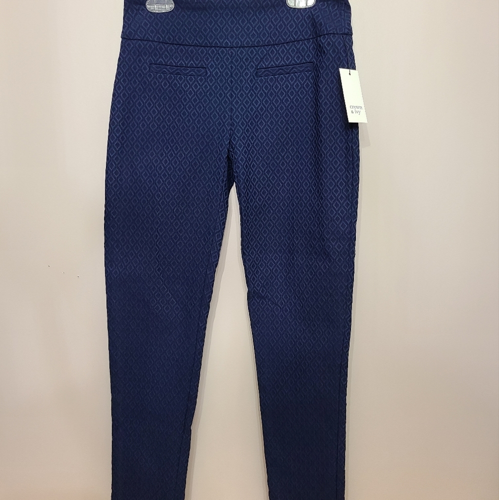 Crown and Ivy Tech Stretch Pant in Harbor Navy Size 0P, NWT